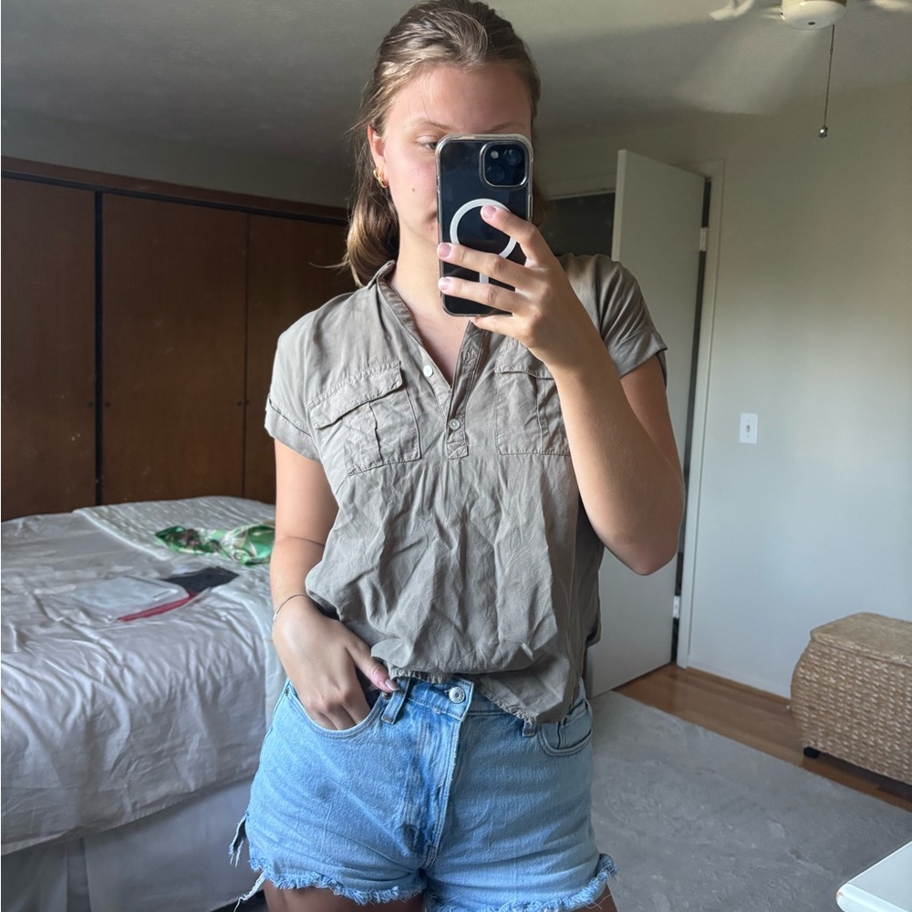 Army Green Blouse